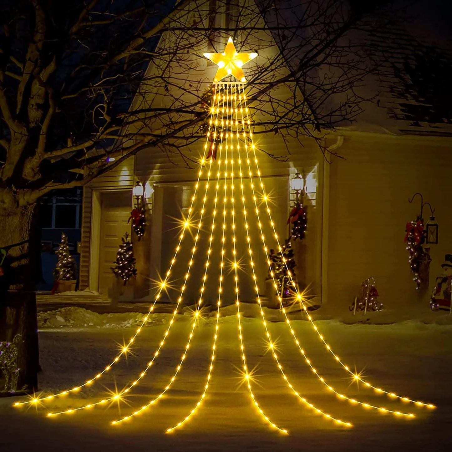 Charming Christmas Waterfall Lights